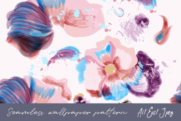 Abstract Pattern with Strokes and Spots