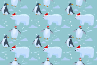 Bear and Penguin on Ice Pattern