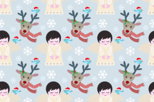 Christmas Angle and Reindeer Pattern: A Versatile Design for Creative Projects