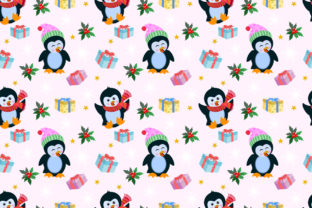 Christmas Penguin and Gift Pattern