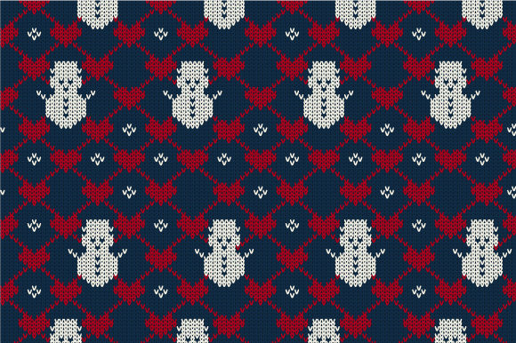 Christmas Seamless Knitted Pattern