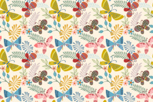 Colorful Butterfly in Flowers Garden: A Versatile Seamless Pattern for Creative Projects