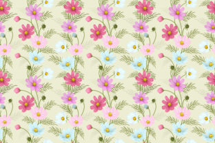 Colorful Cosmos Flowers Seamless Pattern: A Creative Asset for Designers and Makers