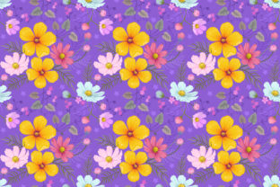Colorful Hand Drawn Flowers Pattern: A Creative Asset for Designers and Entrepreneurs