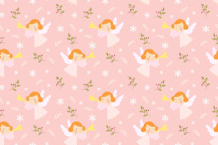 Cute Angle in Christmas Season Seamless