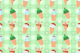 Cute Christmas Ice Cream Pattern – A Versatile Design for Creative Projects