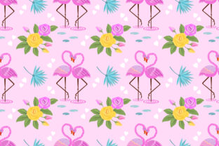 Cute Flamingo in Love Pattern