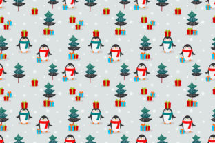 Cute Penguins in Christmas Winter Season