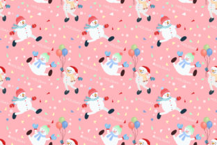 Cute Snowman Seamless Pattern