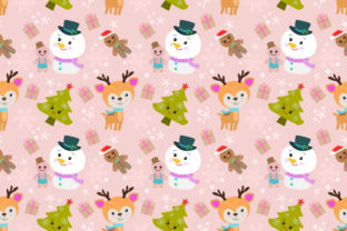 Deer Snowman and Tree Christmas Pattern: A Versatile Design for Creativity