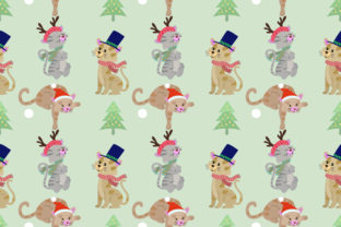 Exploring the Versatility of Christmas Cat Seamless Pattern in Modern Design