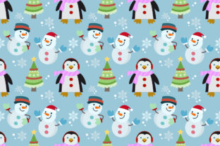 Penguin and Snowman Seamless Pattern: A Versatile Design for Creative Projects