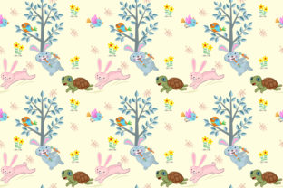 Rabbit and Turtle Seamless Pattern: A Versatile Design for Creative Projects