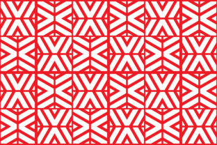Red Block Tile Pattern