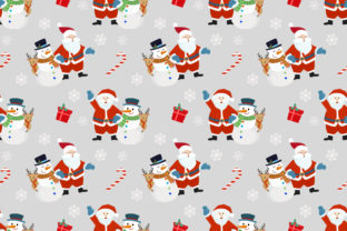 Santa and Snowman with Deer Pattern: A Versatile Design for Creativity